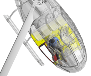 RH Cockpit Floor Window - Airbus AS350
