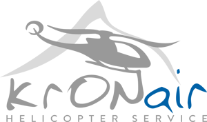 KronAir Logo Helicopter service grau