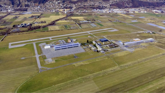 Locarno Airport Aereal view
